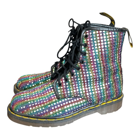 Dr. Martens Shoes - Dr Martens Rainbow Disco Ball Sequin Vintage Boots